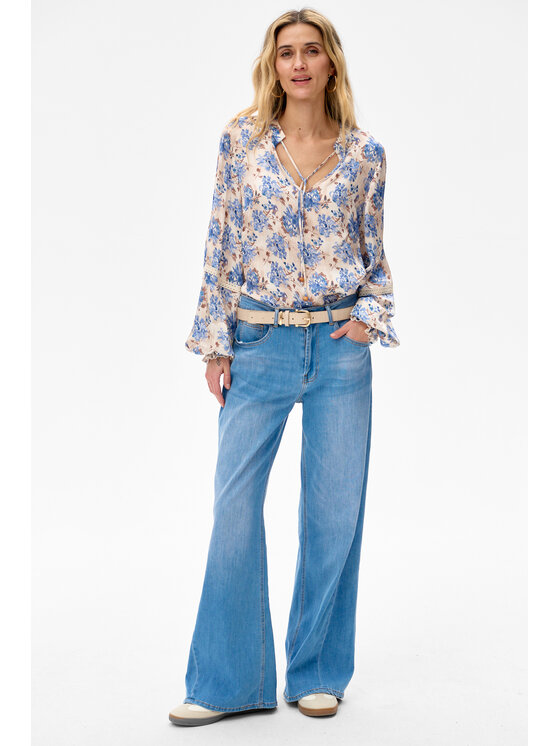 blue shadow blue shadow Bluzka Vivi Niebieski Regular Fit