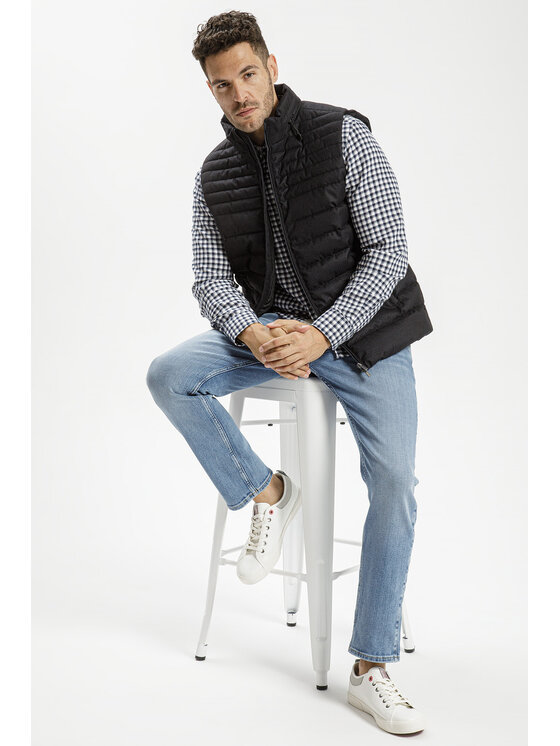Cross Jeans Cross Jeans Koszula 35569-001 Granatowy Regular Fit
