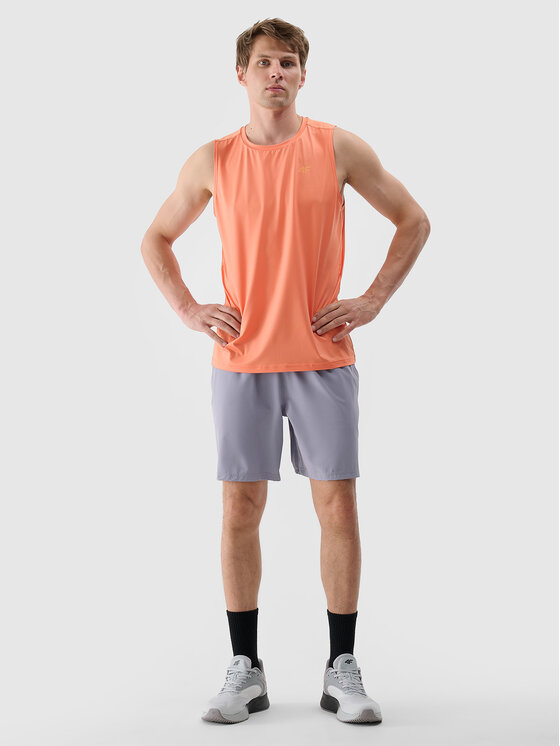 4F 4F Tank top BASIC+ Pomarańczowy Regular Fit