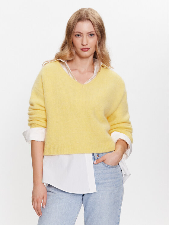 American Vintage American Vintage Пуловер East EAST18HH23 Жълт Relaxed Fit