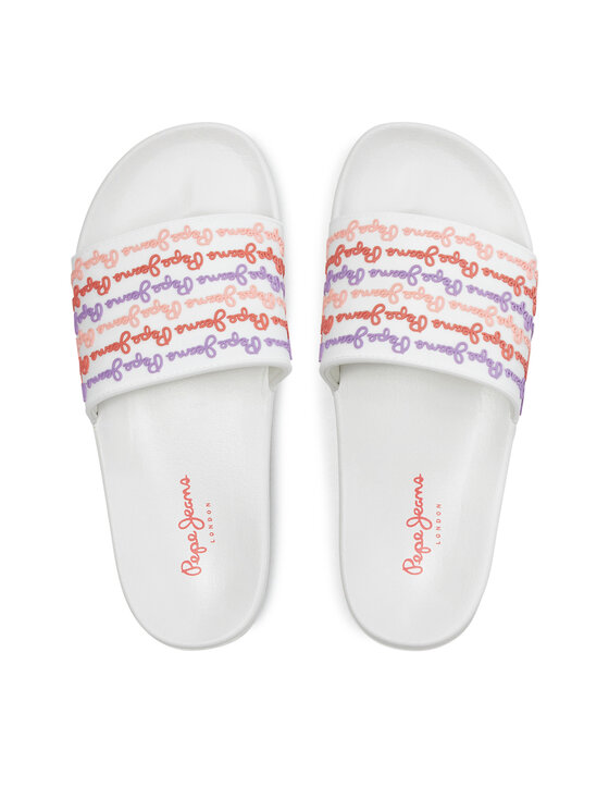 Pepe Jeans Pepe Jeans Şlapi Slider Set W PLS70145 Alb