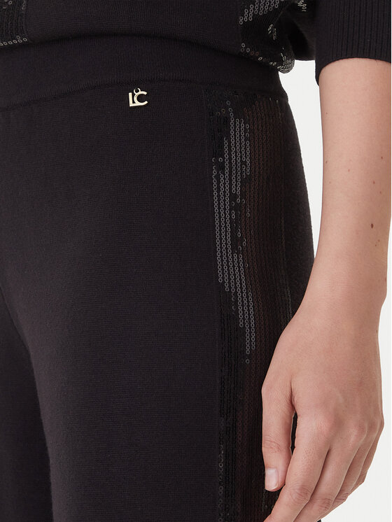 LOLA CASADEMUNT LOLA CASADEMUNT Kalhoty z materiálu LF2514003 Černá Regular Fit