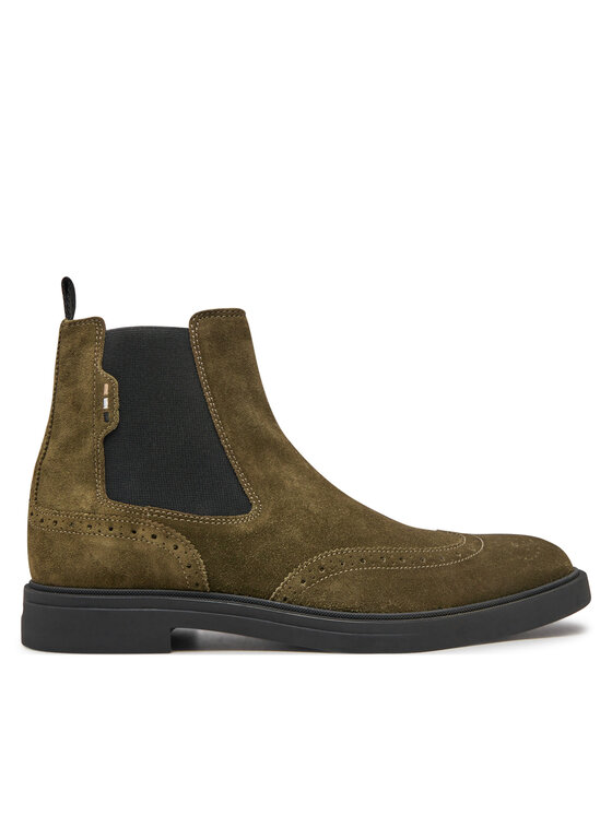 BOSS Boss Kotníková obuv s elastickým prvkem Calev 50523007 Khaki