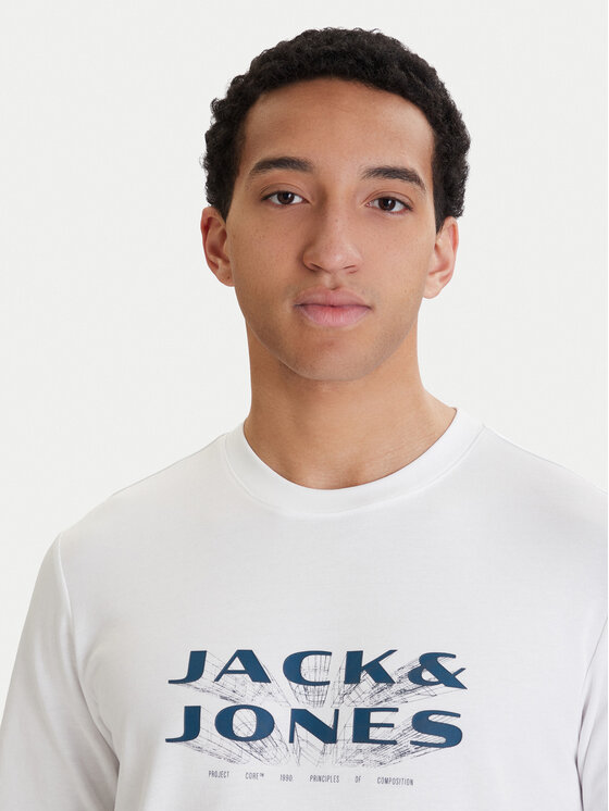 Jack & Jones Jack & Jones T-Shirt Fusion 12289880 Biały Regular Fit
