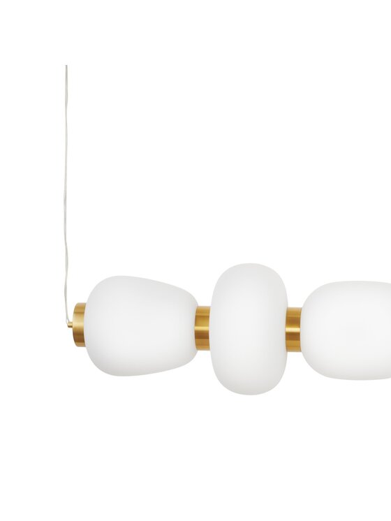 MIAhome MIAhome Lampa wisząca BRILLA-6 LED biało-złota 125 cm Złoty