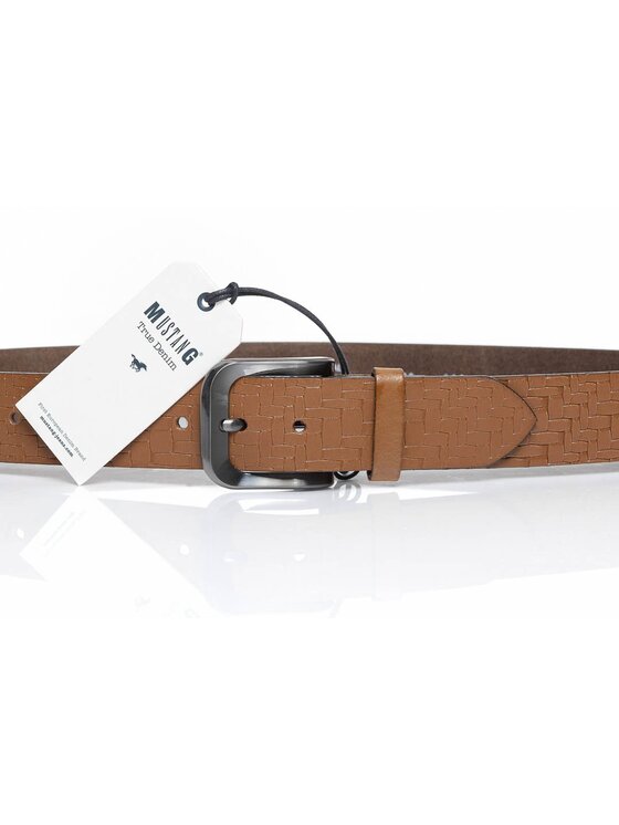 Mustang Mustang Pasek Męski BELT Brązowy