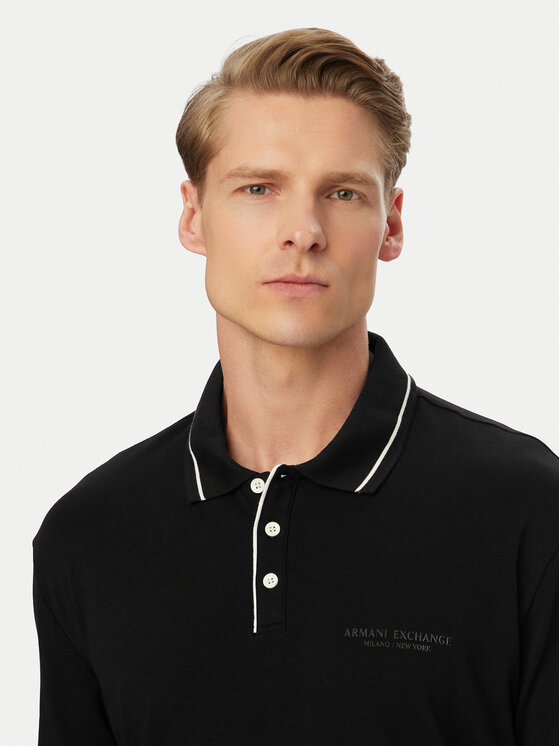 Armani Exchange Armani Exchange Polo marškinėliai XM001557 AF10363 UC001 Juoda Regular Fit