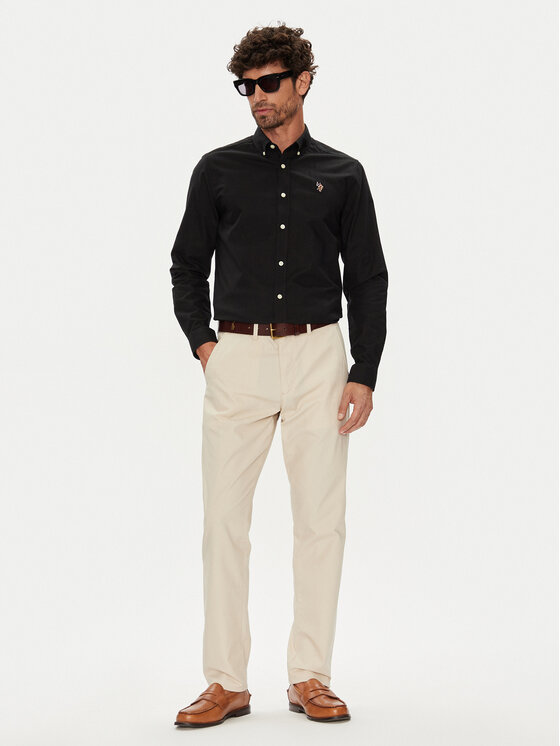 U.S. Polo Assn. U.S. Polo Assn. Marškiniai MUP3247 Juoda Slim Fit