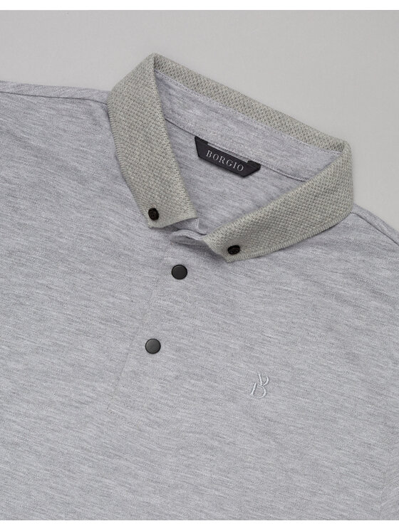 Borgio Borgio Polo matteo Szary Classic Fit