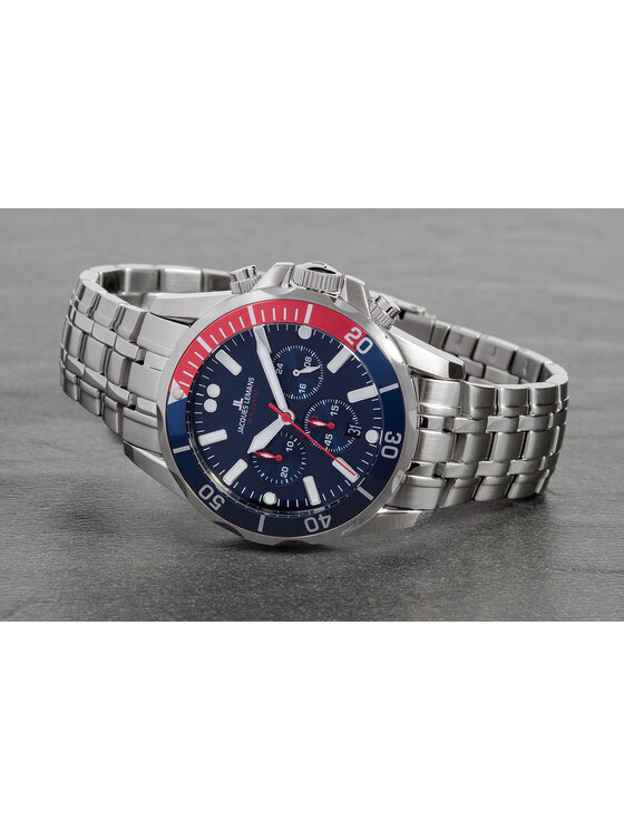 Jacques Lemans Jacques Lemans Zegarek 1-1907ZF Srebrny