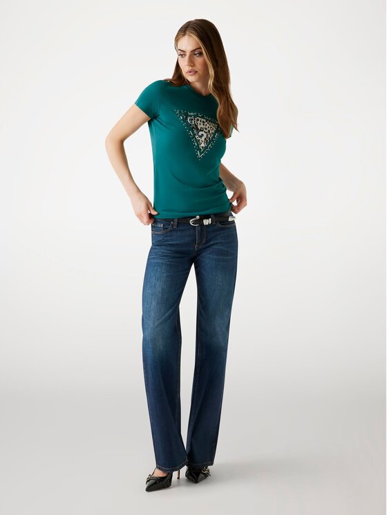 Guess Guess T-Shirt 176411 Zielony Classic Fit