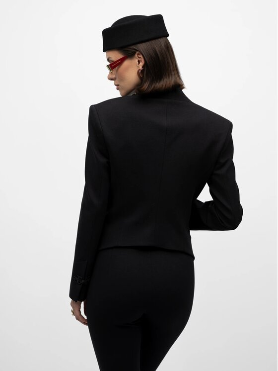 MANDRAGORA MANDRAGORA Marynarka Mona Czarny Slim Fit