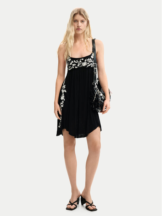 Desigual Desigual Vestito estivo Cassatt 26SWVK42 Nero Regular Fit