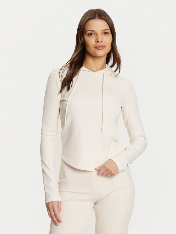 Guess Μπλούζα V5RQ06 KCLH0 Εκρού Regular Fit