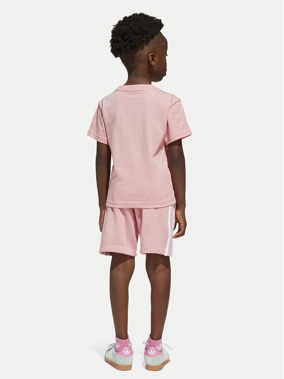 adidas adidas Komplet t-shirt i spodenki adicolor JC9158 Różowy Regular Fit