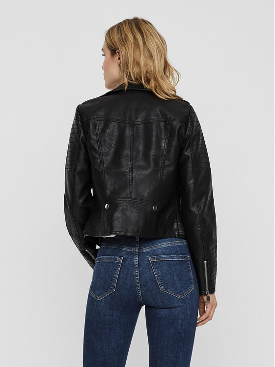 Vero Moda Vero Moda Kurtka z imitacji skóry Kerri 10228728 Czarny Regular Fit