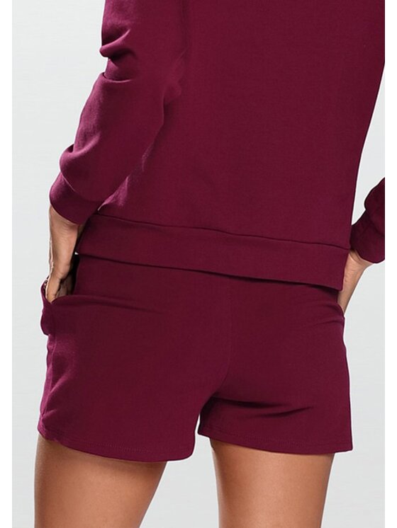 DKaren Lingerie DKaren Lingerie Szorty materiałowe Koko Bordowy Classic Fit