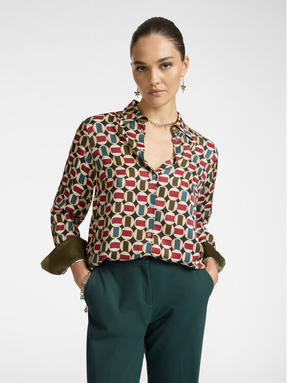 Elena Mirò Elena Mirò Camicia 5164P100229N001 Bordeaux Regular Fit