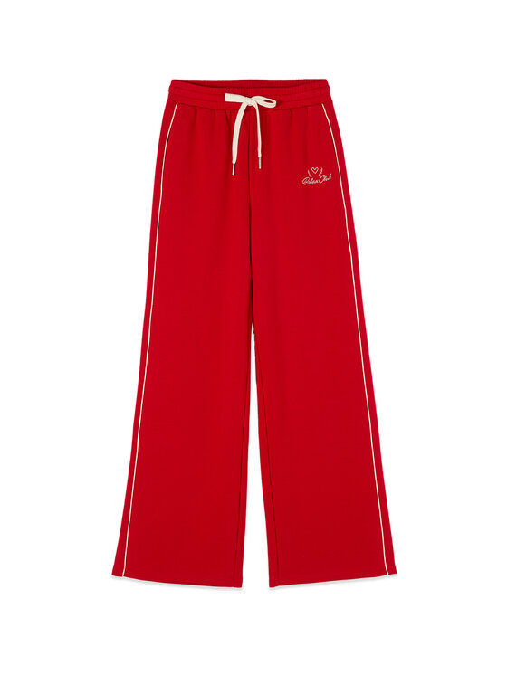 Oltre Oltre Spodnie materiałowe P810J002517N016 Czerwony Regular Fit