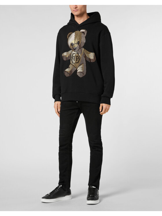 PHILIPP PLEIN PHILIPP PLEIN Mikina 23065 Čierna Regular Fit