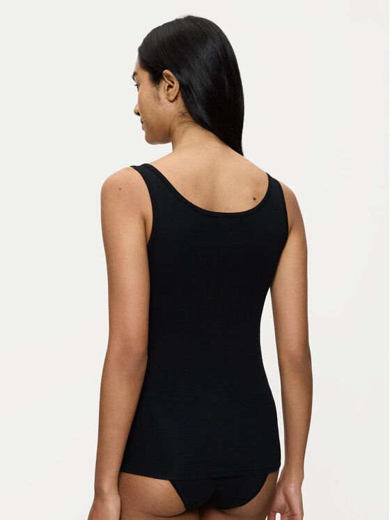 Triumph Triumph Top Sense Of Cotton 10224974 Nero Slim Fit