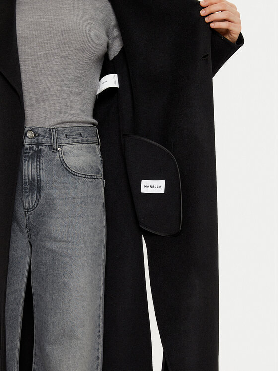 Marella Marella Cappotto di lana Ardenza 2423016031 Nero Regular Fit