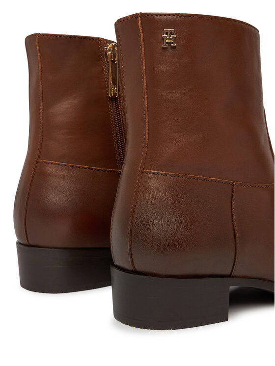 Tommy Hilfiger Tommy Hilfiger Botine Leather Ankle Boot W Zip FW0FW09921 Maro