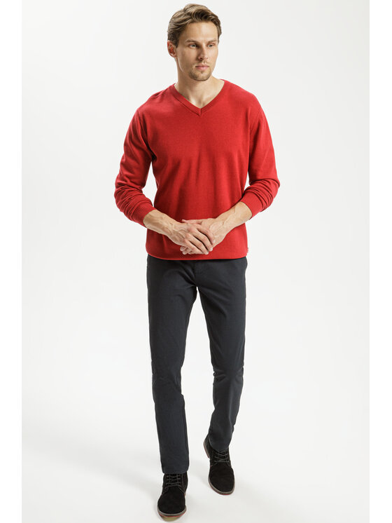 Cross Jeans Cross Jeans Sweter 34229-529 Czerwony Regular Fit