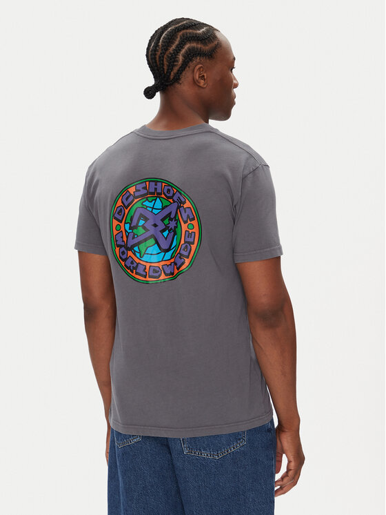 DC DC T-Shirt ADYZT05458 Szary Heritage Fit