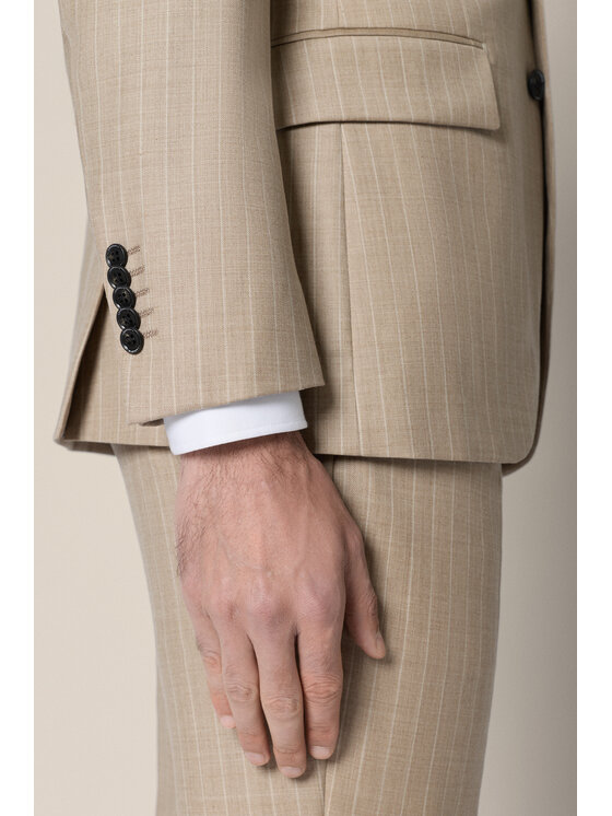 Lancerto Lancerto Garnitur Terrassa GA073126000007 Beżowy Slim Fit