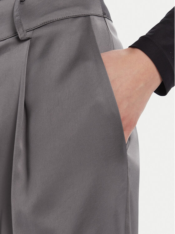 Rinascimento Rinascimento Панталони тип палацо CFC0124993003 Сив Wide Leg