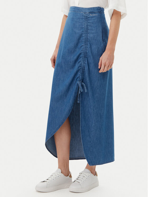 Pepe Jeans Pepe Jeans Farmer szoknya PL901218 Kék Slim Fit