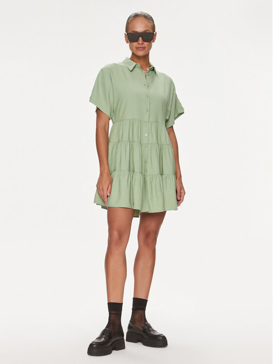 Silvian Heach Silvian Heach Rochie tip cămașă GPP23328VE Verde Regular Fit