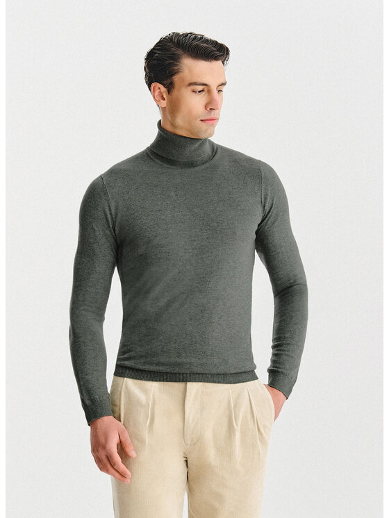Pako Lorente Pako Lorente Sweter P25WN-2X-032 Zielony Classic Fit