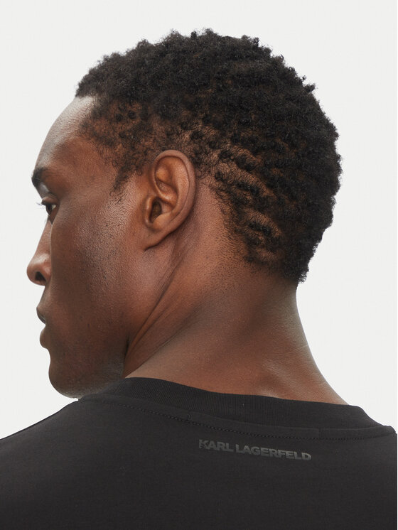 KARL LAGERFELD KARL LAGERFELD Marškinėliai 755063 552241 Juoda Regular Fit