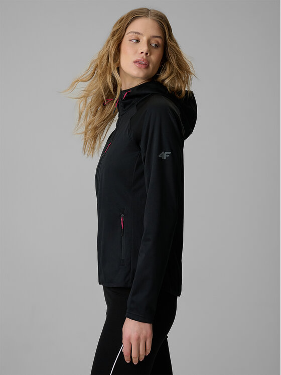 4F 4F Kurtka przejściowa MIDSHOP TEXTILE Czarny Slim Fit