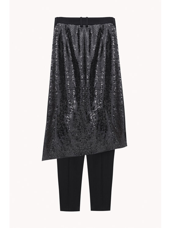 Epuzer Epuzer Spodnie materiałowe Othon sequin Czarny Standard Fit