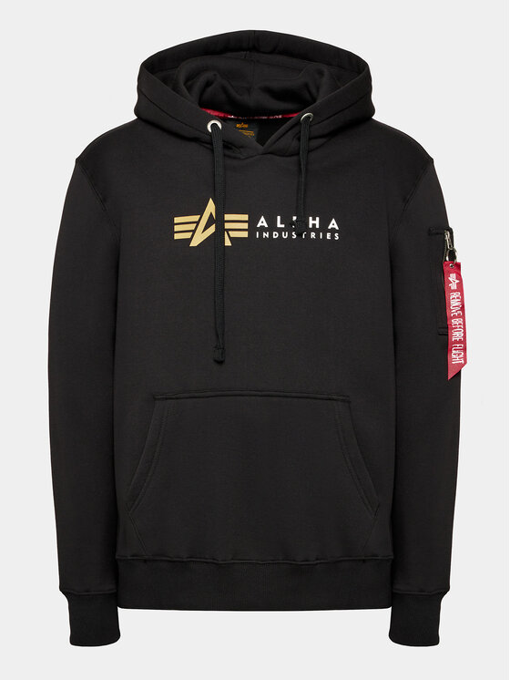 Alpha Industries Alpha Industries Mikina Label 118331 Černá Regular Fit
