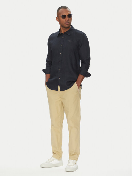 Aeronautica Militare Aeronautica Militare Srajca 251CA1239CT3089 Mornarsko modra Regular Fit
