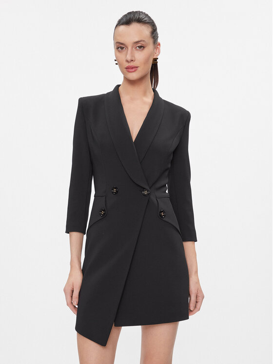 Elisabetta Franchi Elisabetta Franchi Φόρεμα κοκτέιλ AB-562-41E2-V500 Μαύρο Regular Fit
