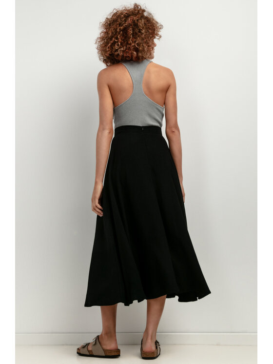 Tessita Tessita Spódnica SPÓDNICA_T400 _4_XS Czarny Casual Fit