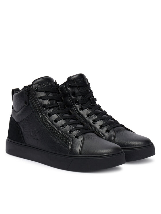 Calvin Klein Calvin Klein Sneakersy Classic Cup Mid Laceup Zip Lth YM0YM01428 Czarny