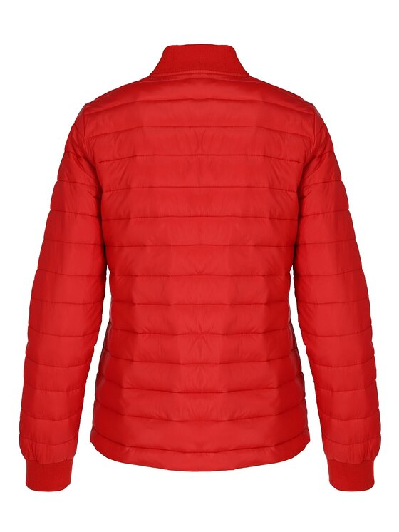 Perso Perso Kurtka przejściowa pikowana z suwakiem Czerwony Slim Fit