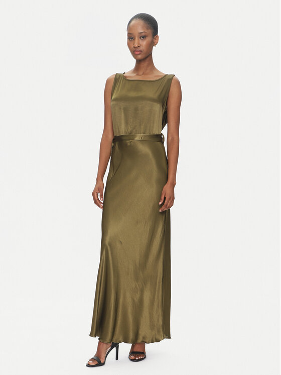 ViCOLO ViCOLO Abendkleid TD0766 Khakifarben Regular Fit