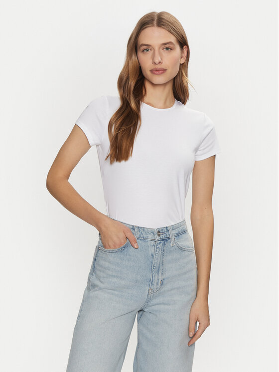 Calvin Klein Calvin Klein Tricou K20K208049 Alb Slim Fit