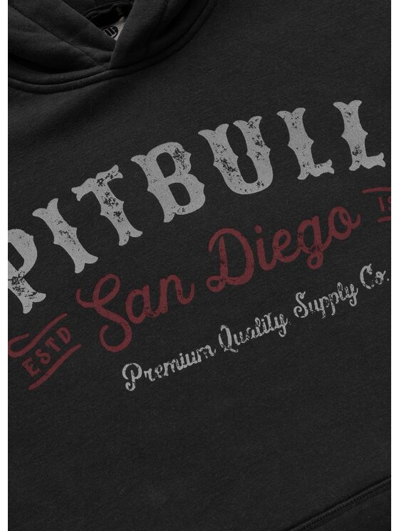 PITBULL PITBULL Bluza Washed STRENGHT & RESPECT Szary Regular Fit