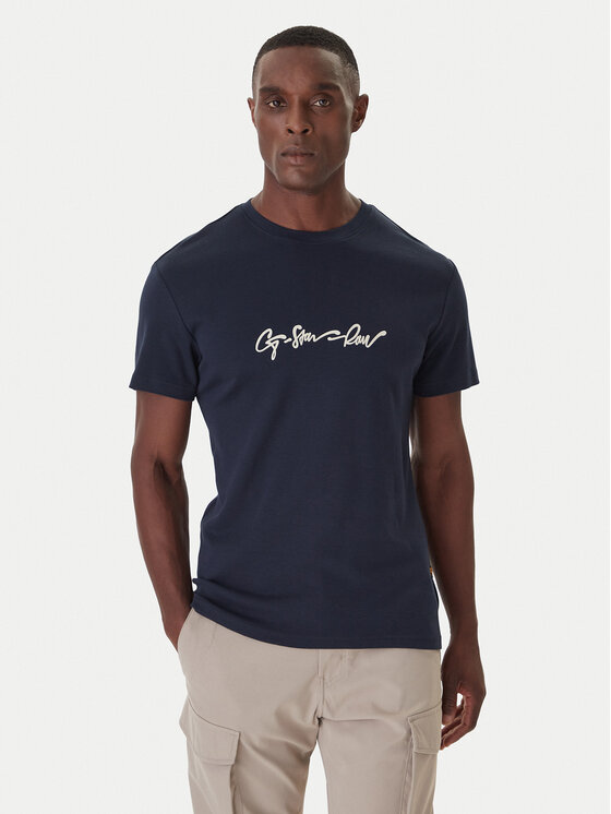 G-Star Raw G-Star Raw T-shirt G-Script D25150-C812 Blu scuro Regular Fit