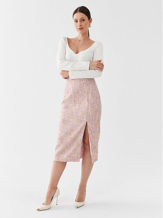 Glamorous Glamorous Puzdrová sukňa CK6777 Ružová Slim Fit
