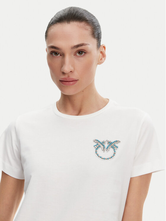 PINKO PINKO T-shirt Nambrone 103320 A2G7 Bianco Regular Fit