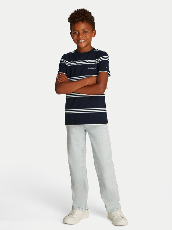 Tommy Hilfiger Tommy Hilfiger Tričko KB0KB09534 Tmavomodrá Regular Fit